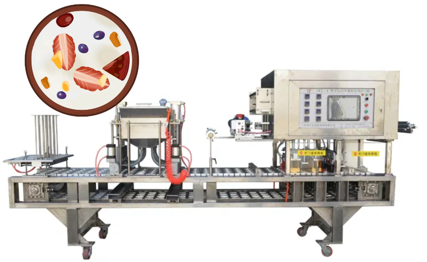 龙应谷物酸奶全自动灌装封口机